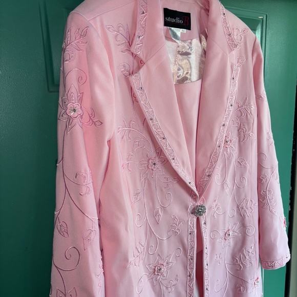 Studio B size 14 suit dress 2-piece set and matching hat NEW - Picture 4 of 16